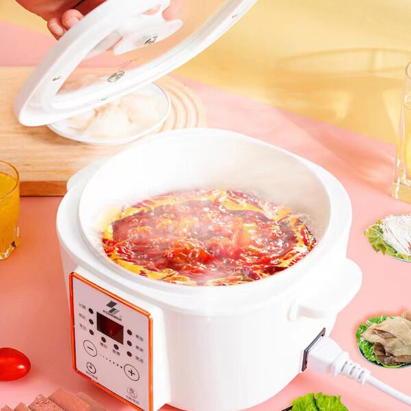 Multi-purpose electric cooking pot, household electric hot pot, three-layer 2L mini rice cooker, electric steamer, gift pot - Image 3