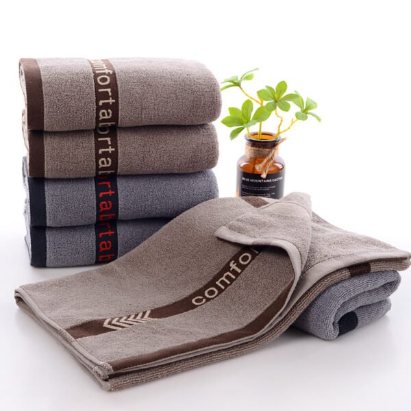 Cotton bath towel with increased thickness and length, adult couple bathroom bath towel - Image 4