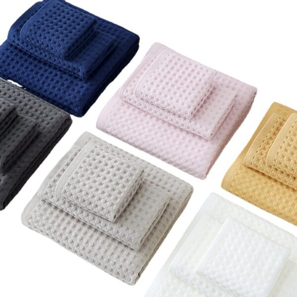 Waffle type A pure cotton bath towel, adult household gift bath towel, beach towel - Image 2
