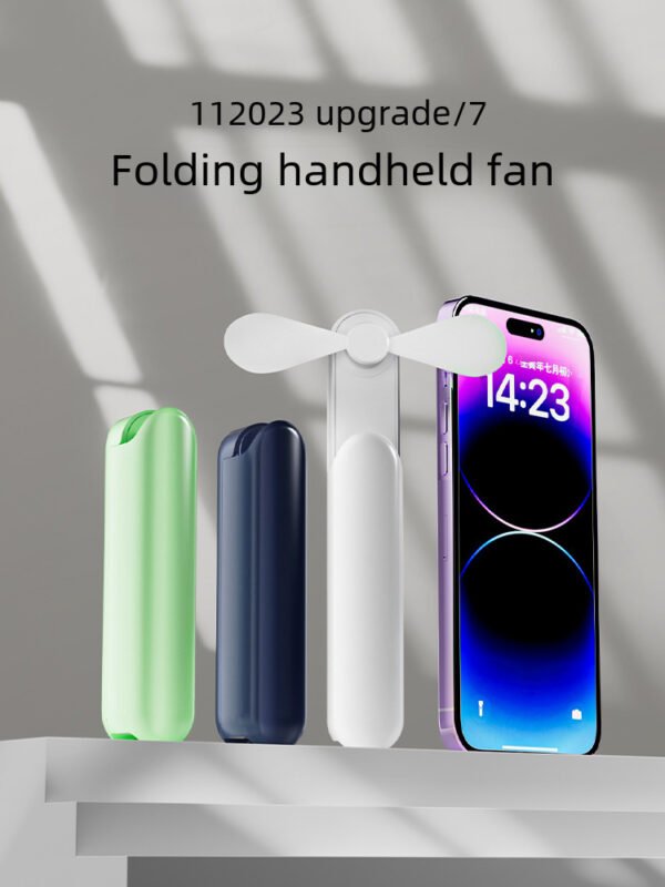 Mini folding small fan handheld, portable, multifunctional emergency power bank, USB silent small electric fan - Image 4