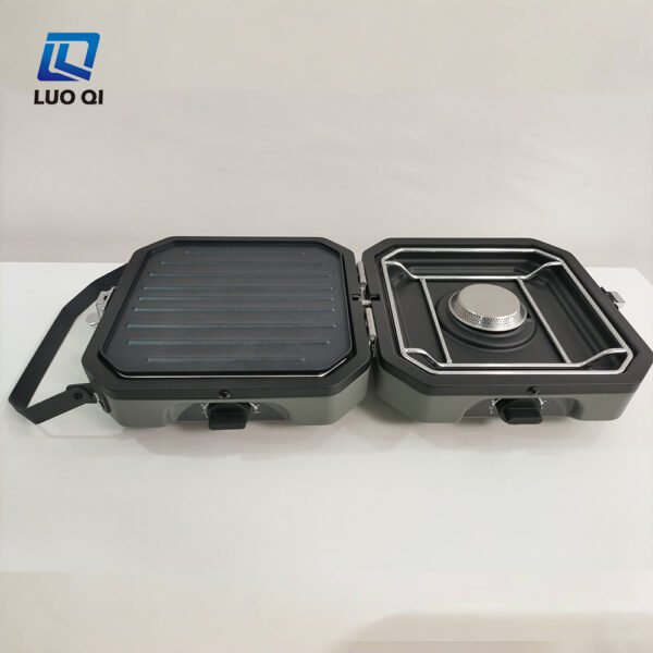 product double-head stove, foldable portable outdoor camping equipment, camping picnic steak stove, cassette stove - Image 3