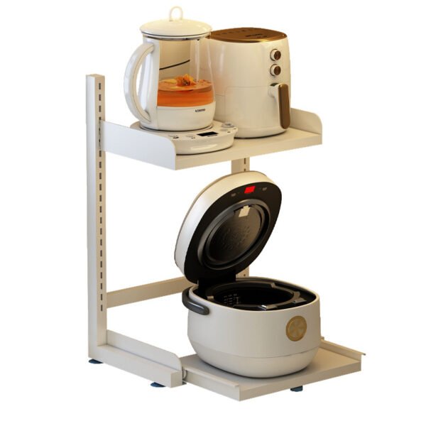 Electric rice cooker, microwave oven storage rack, countertop electrical storage rack, pull-out air fryer rack - Image 5