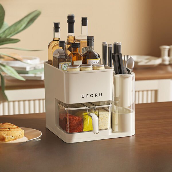 Kitchen Multi-functional Storage Rack, New Design Combination Knife Holder and Chopsticks Basket, One-piece Storage for Condiments and Household Items