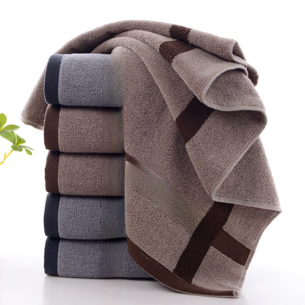 Cotton bath towel with increased thickness and length, adult couple bathroom bath towel - Image 2
