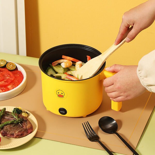 Dormitory Student Multi functional Yellow Duck Electric Cooker Frying Pot Household Noodle Cooking Small Electric Hotpot Mini Electric Frying Pot - Image 4