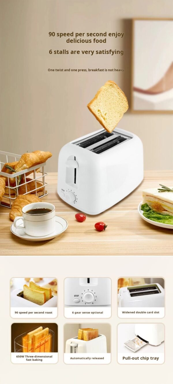 Quick breakfast toaster, oven toaster, sandwich machine, breakfast machine, timed baking - Image 5