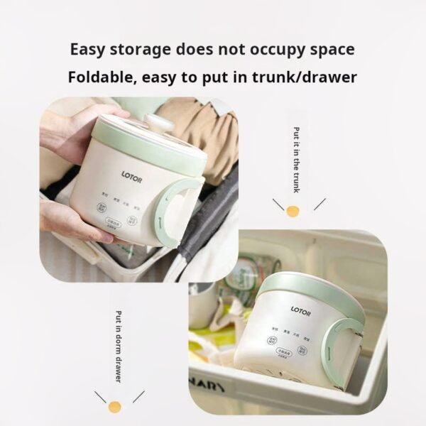 LOTOR electric cooker, a small portable multi-functional dormitory instant noodle pot, 2024 new model - Image 4