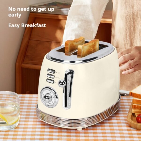 Bright retro toaster, home multifunctional breakfast machine, heated sandwich, small toast stove, spit out driver, home appliance - Image 2