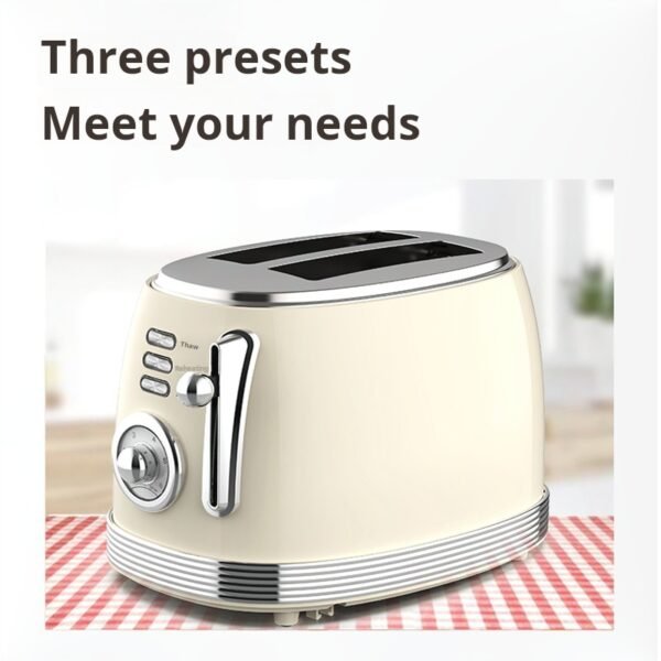 Bright retro toaster, home multifunctional breakfast machine, heated sandwich, small toast stove, spit out driver, home appliance - Image 3