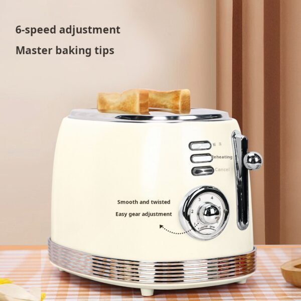 Bright retro toaster, home multifunctional breakfast machine, heated sandwich, small toast stove, spit out driver, home appliance - Image 4