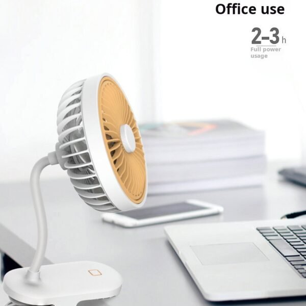 New baby stroller small fan portable desktop student dormitory silent small fan USB rechargeable clip fan - Image 4