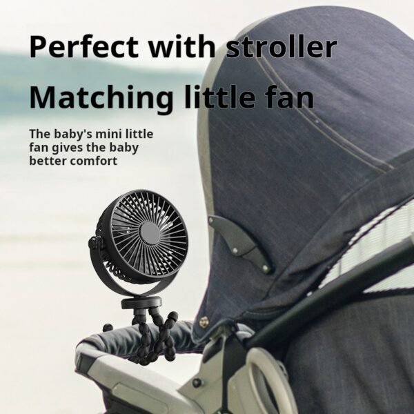 Octopus fan handheld fan baby stroller small fan desktop outdoor camping USB mini fan - Image 4