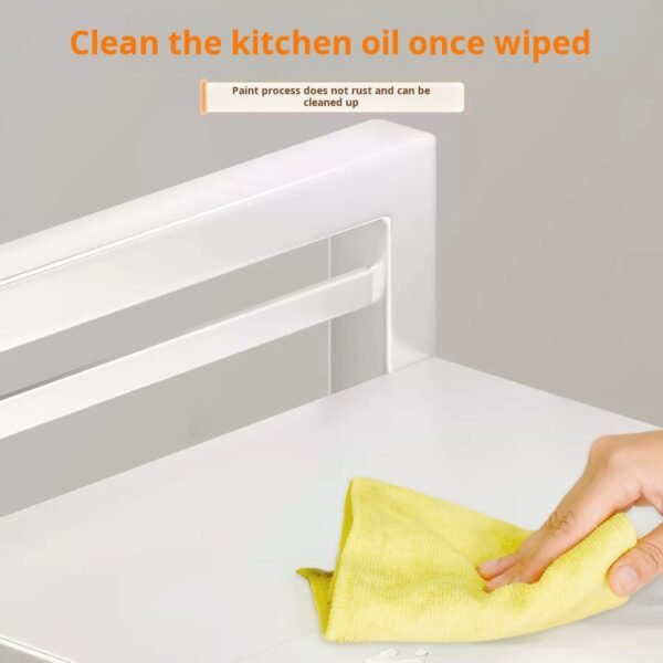 Scalable kitchen microwave shelf, oven rack, household countertop, desktop, double-layer rice cooker storage bracket - Image 4