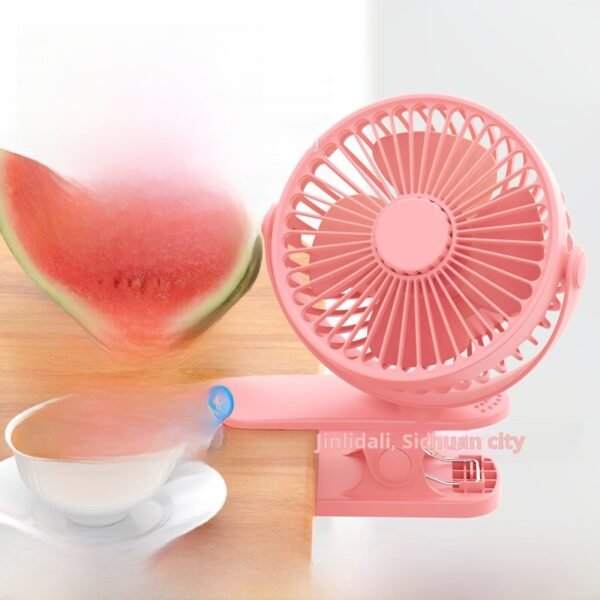 Explosive brushless clip fan mini silent portable dormitory baby stroller USB rechargeable small fan - Image 3