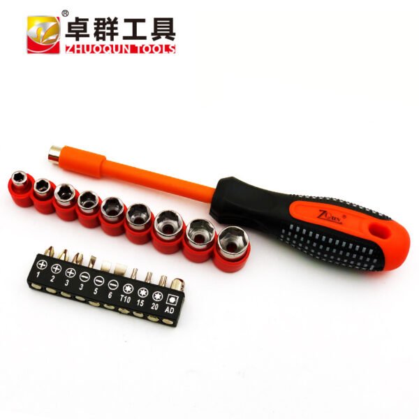 Electrical insulation 20 in one multifunctional socket handle, batch head combination hardware tool, screwdriver, manual tool - Image 2