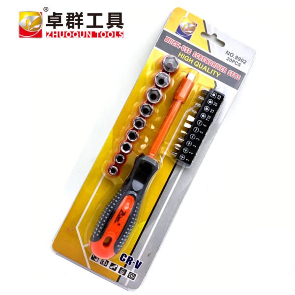 Electrical insulation 20 in one multifunctional socket handle, batch head combination hardware tool, screwdriver, manual tool