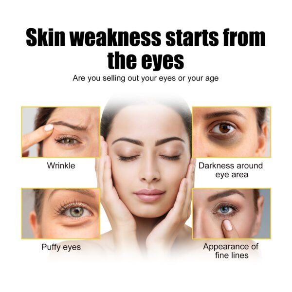 EELHOECollagen gold eye mask. Tighten eye wrinkles. Eye patches for repairing dark circles and eye bags caused by staying up late, making the eyes elastic - Image 4