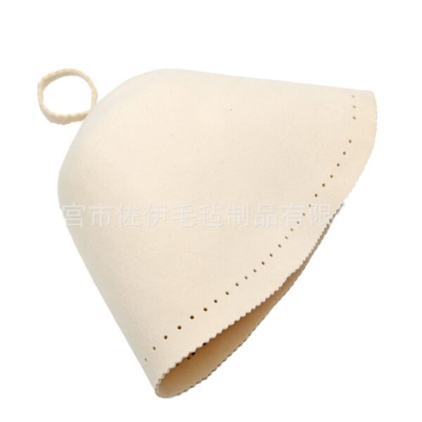 Wool sauna cap natural fine Australian seamless one-piece molded water absorbing sauna cap European style water absorbing cap - Image 5