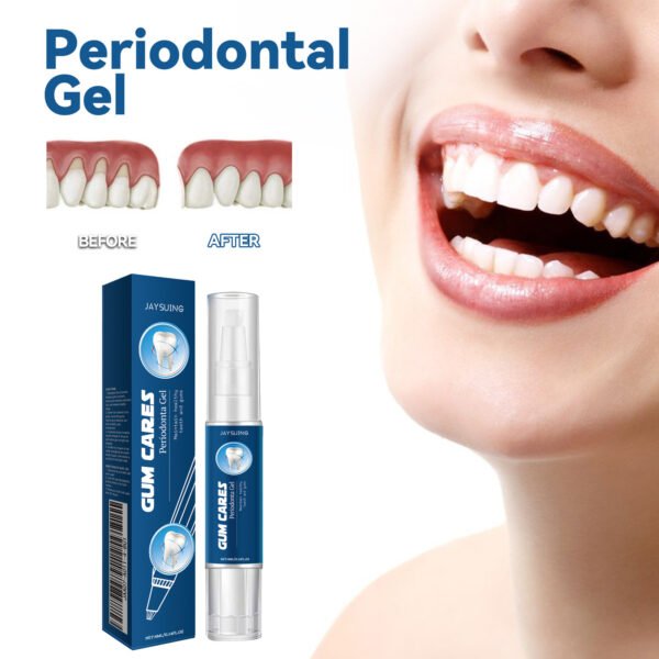 Jaysuing Gum care gel. Deeply cleans tooth stains and tartar. Alleviates gum swelling and pain. Protects gums and cleans teeth.