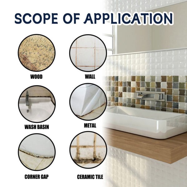 Jue Fish Mold Removal Gel Multi functional Mold Removal Agent Wall Tile Gap Bathroom Ceiling Cleaner - Image 9