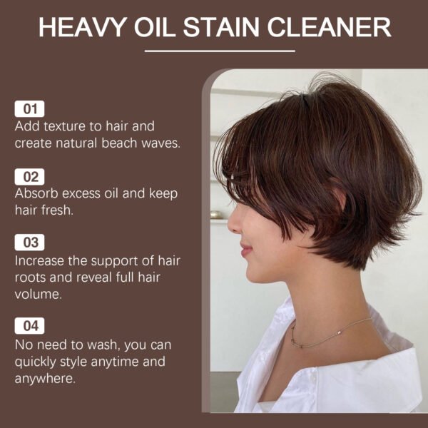 HOEGOASea salt dry hair spray, a lazy person's hairspray for fluffy, fresh and oil-removing, no-rinse hair styling dry hair spray. - Image 3