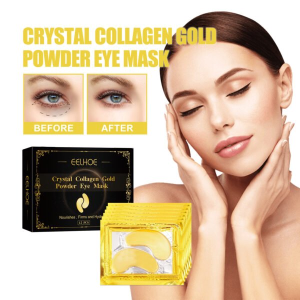 EELHOECollagen gold eye mask. Tighten eye wrinkles. Eye patches for repairing dark circles and eye bags caused by staying up late, making the eyes elastic - Image 6