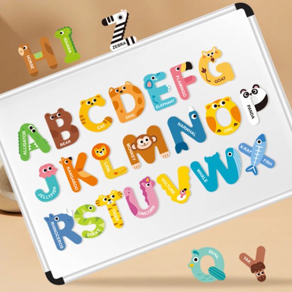 Children's early education magnetic puzzle for children aged 3 to 6, with 26 letters in uppercase and lowercase. Kindergarten children's puzzle toys - Image 4