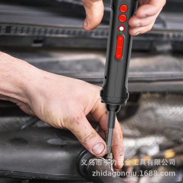 Portable rechargeable lithium battery electric screwdriver and screwdriver set for repairing and screwing tools, packaged with screws - Image 4