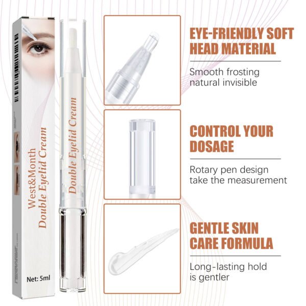West&Month Double eyelid shaping cream, long-lasting and waterproof eye beautifying cream, quick-drying for big eyes, natural and seamless invisible cream - Image 3