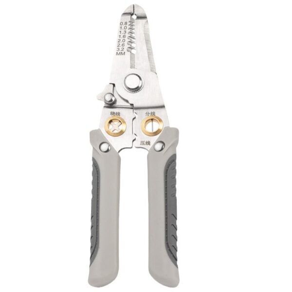 Stainless steel wire stripping pliers, multifunctional manual cable crimping and splitting pliers, electrician pliers, wire cutting pliers, stripping pliers - Image 5