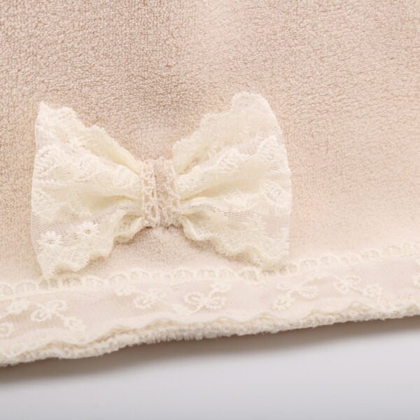 Bow towel, coral fleece, water absorbing, quick drying, no shedding of hair. Household face towel, headscarf wiping - Image 3