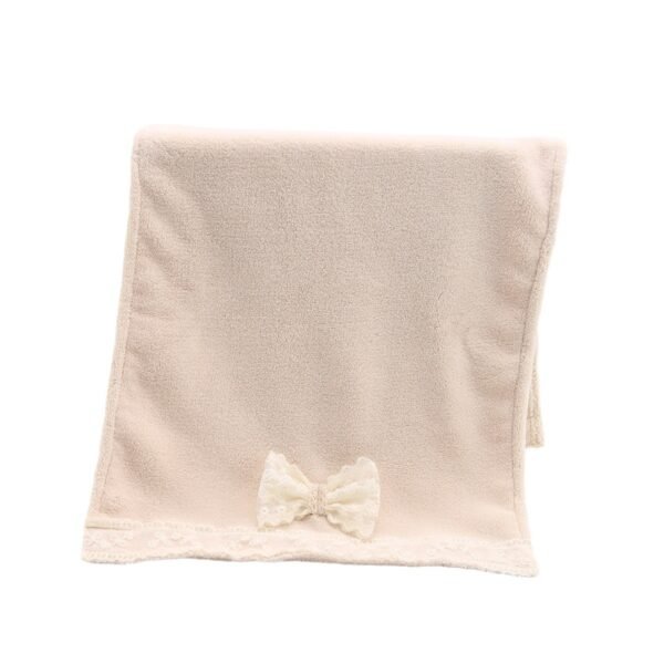 Bow towel, coral fleece, water absorbing, quick drying, no shedding of hair. Household face towel, headscarf wiping - Image 5