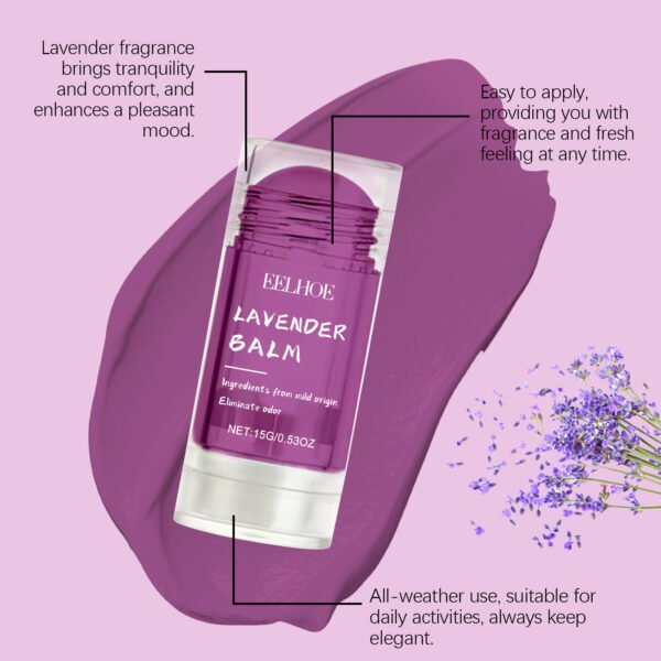 EELHOE Lavender Floral Fragrance Cream Portable Women's Solid Fragrance Cream Fresh Light Fragrance with a lasting scent - Image 9
