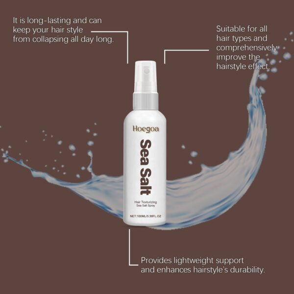 HOEGOASea salt dry hair spray, a lazy person's hairspray for fluffy, fresh and oil-removing, no-rinse hair styling dry hair spray. - Image 4