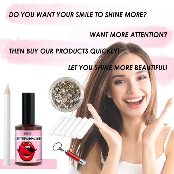 EELHOE Tooth Gem Set White Teeth Easy to Disassemble and Install Jewelry Beautiful, Sturdy, Reliable Diamond - Image 13
