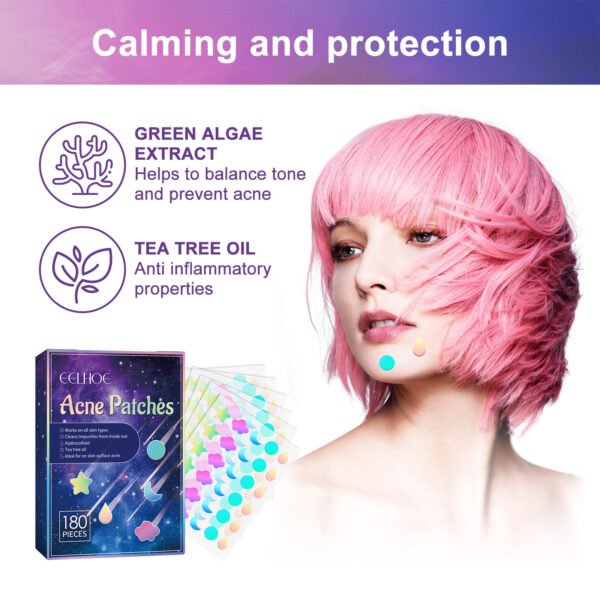 EELHOE Pimple patches. Hydrocolloid patches for facial skin to close pores and clean pimples - Image 3