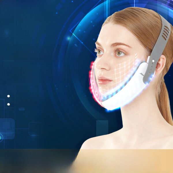 High frequency microcurrent facial slimming device, vibration color light RF beauty device, masseter muscle removal, double chin color light V facial slimming device