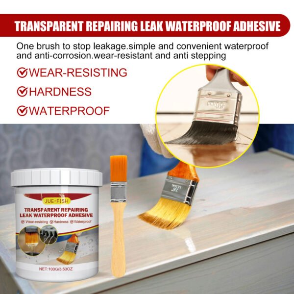 Jue-Fish Transparent leak - filling waterproof glue. Waterproof coating that doesn't require tile removal. Waterproof agent for bathroom and kitchen floor tiles. - Image 8