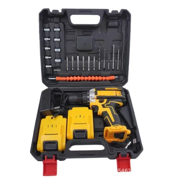 Dewei style brushed electric drill, rechargeable lithium battery hardware electric tool, drilling and fastening electric drill, household electric drill - Image 2