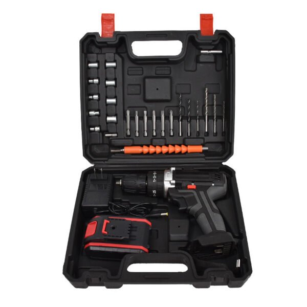 Household electric hand drill multifunctional industrial grade lithium electric drill charging screwdriver set impact power tool - Image 5