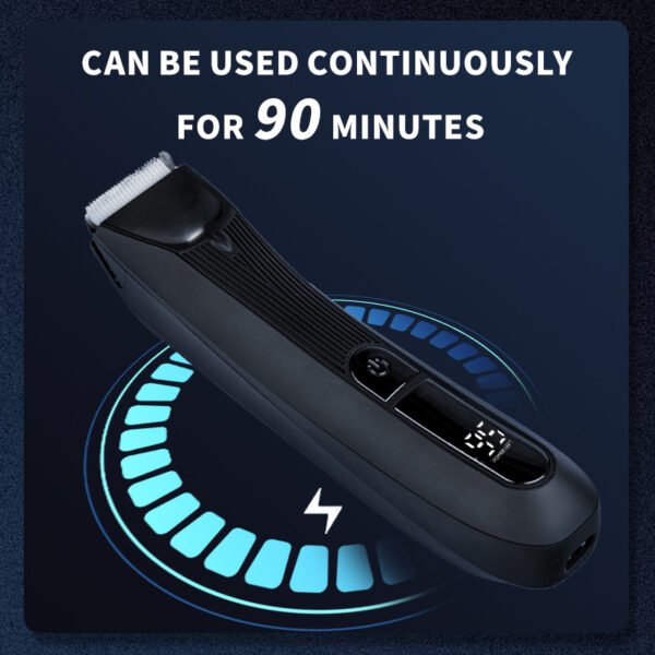 Electric body hair clipper 2-in-1 ceramic men's private hair clipper for armpits, legs, private parts, and whole body hair removal - Image 4
