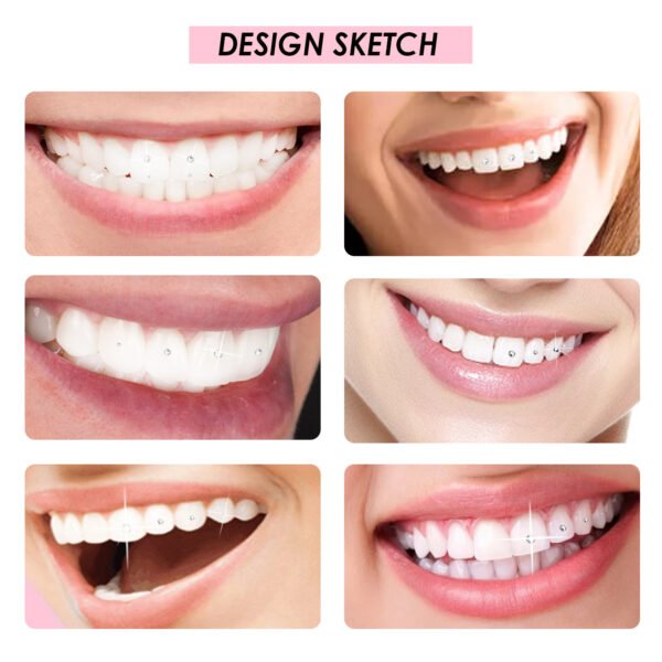 EELHOE Tooth Gem Set White Teeth Easy to Disassemble and Install Jewelry Beautiful, Sturdy, Reliable Diamond - Image 12