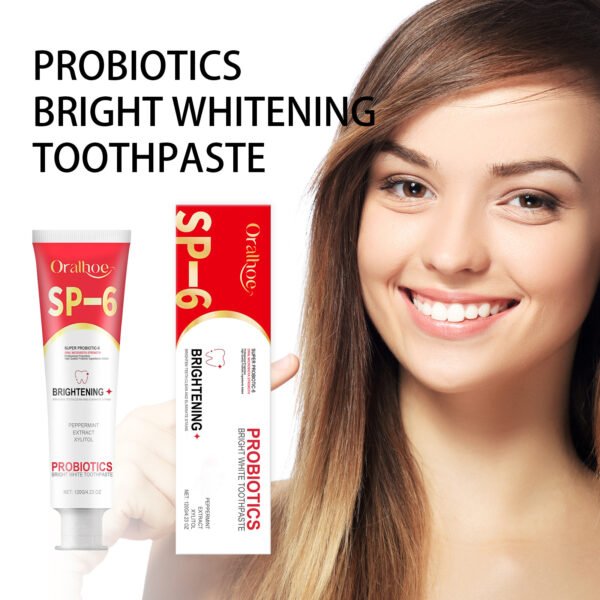 Oralhoe probiotic brightening toothpaste for teeth cleaning and hygiene, reducing stains and caring for oral care toothpaste - Image 2
