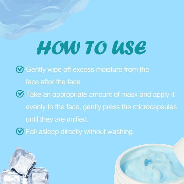 WestMonth Revitalizing Sleep Mask - A hydrating, moisturizing, and nourishing mask that deeply cleanses pores. A smear-on type of facial mask. - Image 7