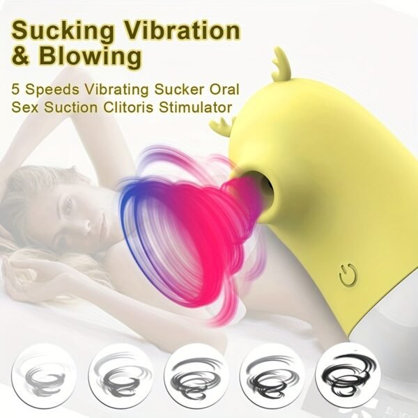 Deer tongue licking jumping egg G-spot sucking vibrator female flirting masturbator adult sex toy - Image 3