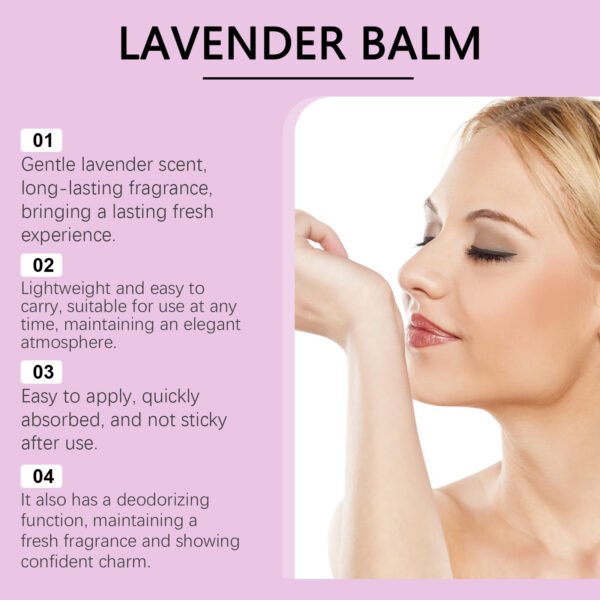 EELHOE Lavender Floral Fragrance Cream Portable Women's Solid Fragrance Cream Fresh Light Fragrance with a lasting scent - Image 8