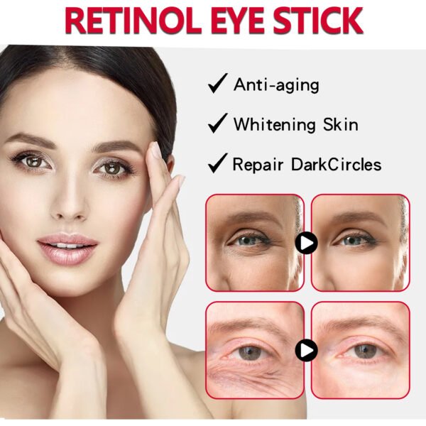 EELHOE Retinol eye cream stick. Moisturize the skin around the eyes, improve the condition of the eyes, and fade fine lines, crow's feet, and nasolabial folds. - Image 3