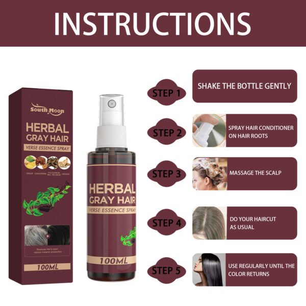 South Moon Herbal Blackening Hair Lotion Polygonum Multiflorum Herbal essence Moisturizing Hair Conditioner - Image 4