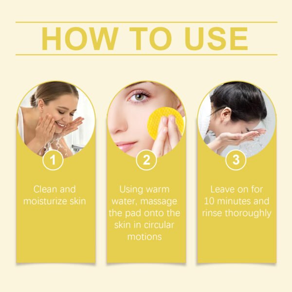 West&Month Turmeric and kojic acid cleansing pads, brightening, cleansing, gently moisturizing, nourishing and caring facial cleansing pads - Image 6