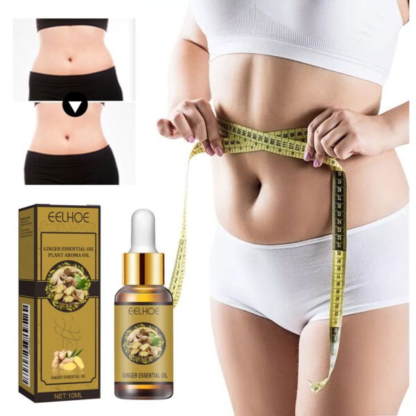 EELHOE Ginger Body Shaping Essential Oil Massage Tightens Belly, Thighs, Muscles, Shapes and Moisturizes Skin Body Beauty Essential Oil - Image 4